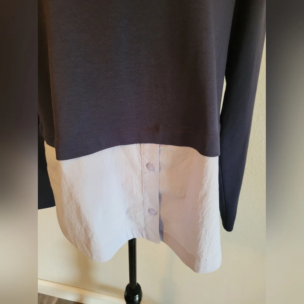 Athleta Women Gallery Top 2.0 Long Sleeve Navy Quarry Blue XS - Picture 3 of 12